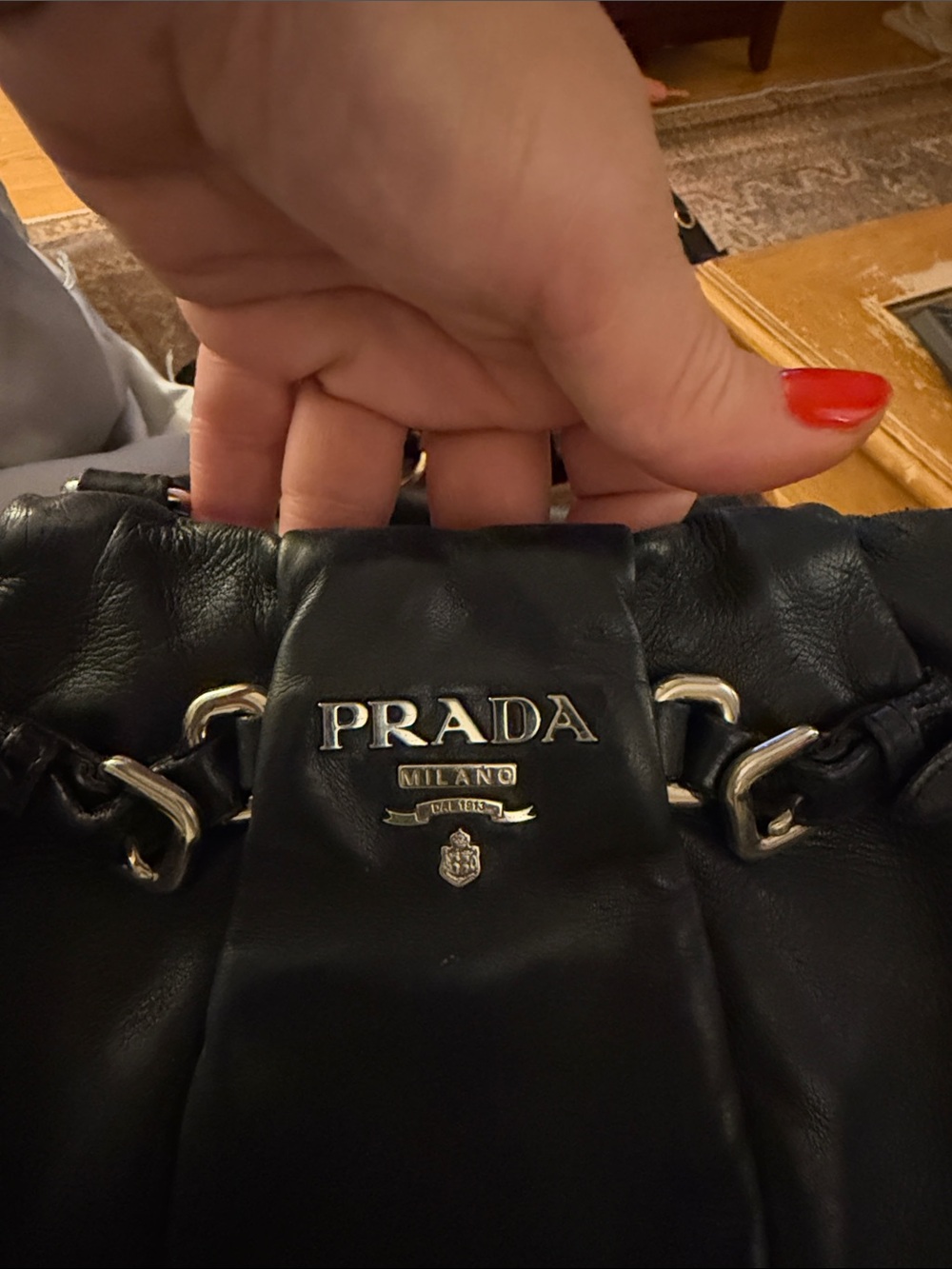 Prada! Black soft buttery Leather 
 Handbag! Offers always welcome!⭐️